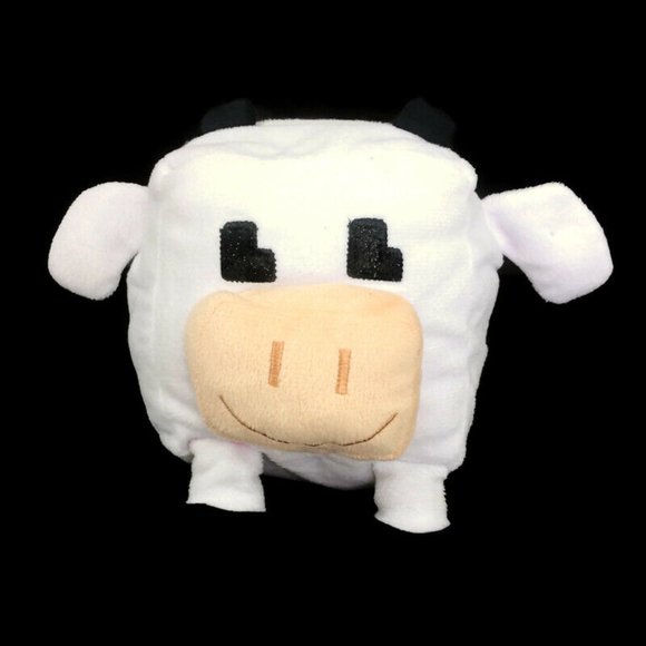 Nanco Pixel Cow Square Plush 9" Black & White Stuffed Animal Toy - Picture 1 of 10